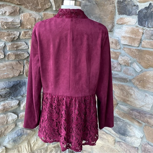 Chico’s lace and faux suede jacket - Picture 10 of 16